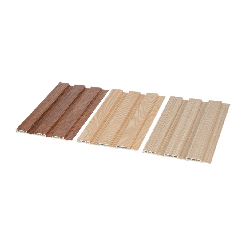WPC Hollow Wood Grain Riflet Great Wall Panel For TV Bakgrunnsvegg