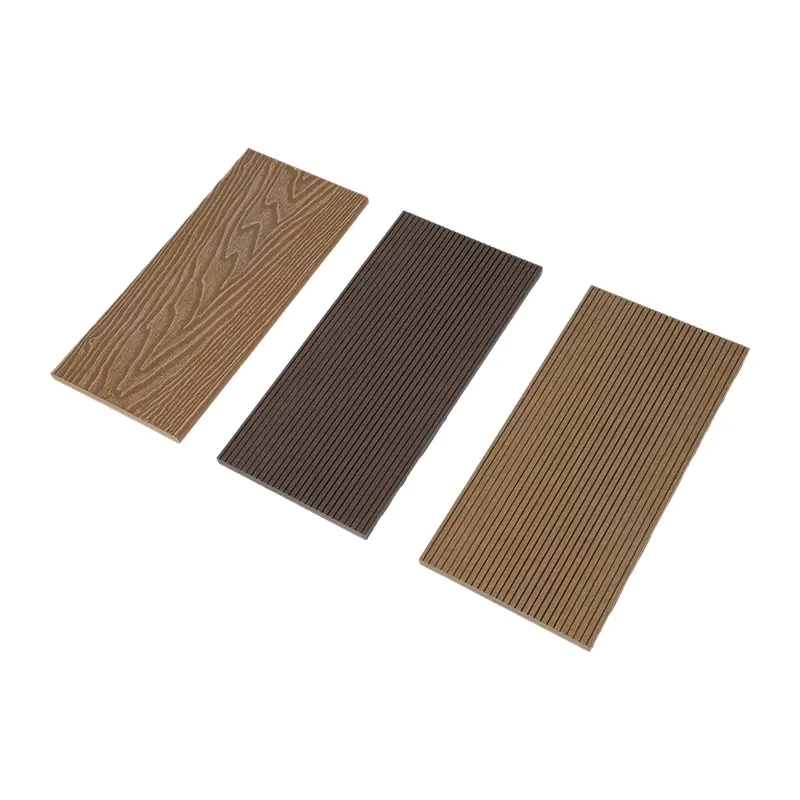 Anti-slip Solid WPC terrassebord Vanntett utendørs terrasse gulvbord